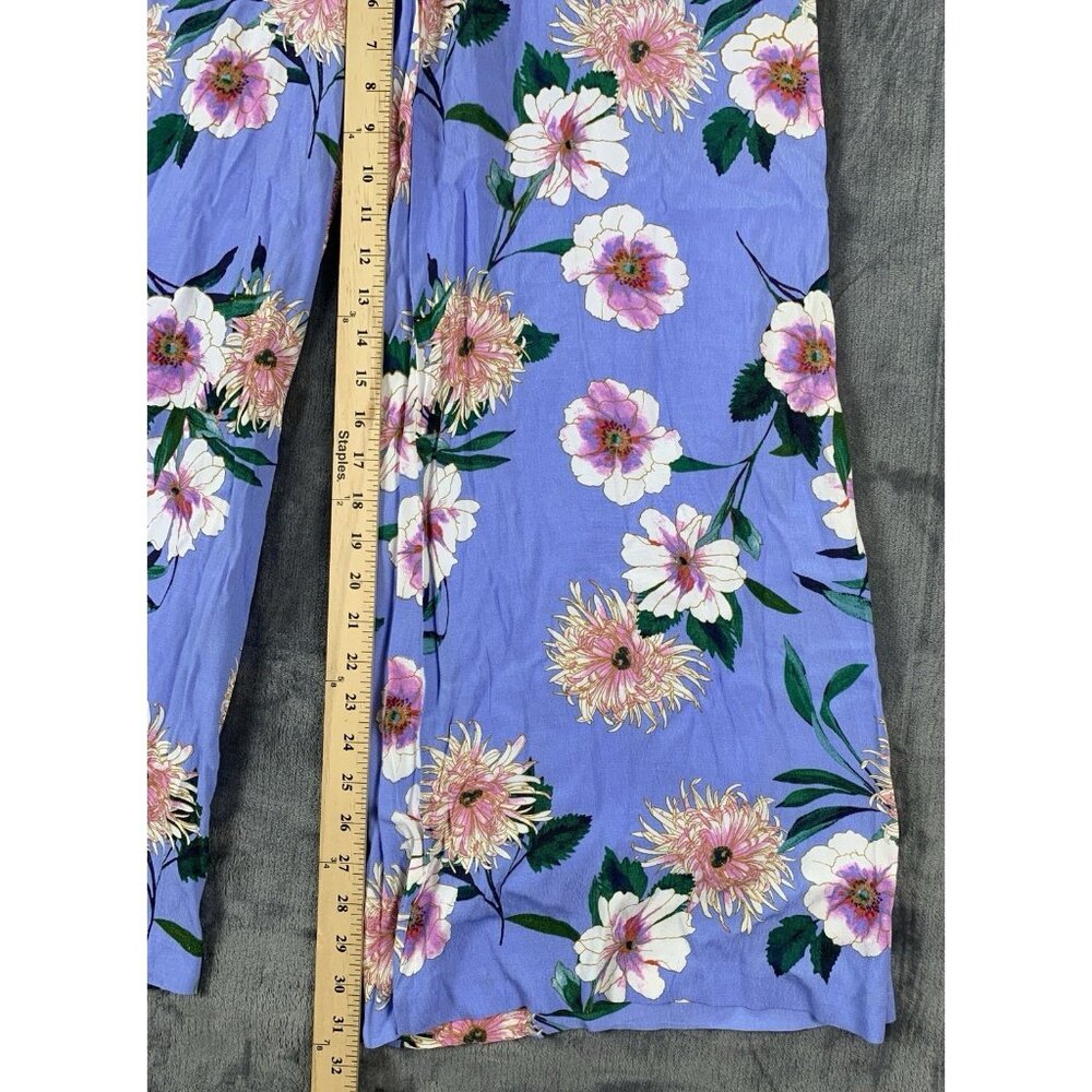 Taylor Jumpsuit Romper Blue Floral Sleeveless Size 2 Tropical Casual - Picture 7 of 8